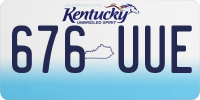 KY license plate 676UUE