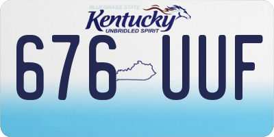 KY license plate 676UUF