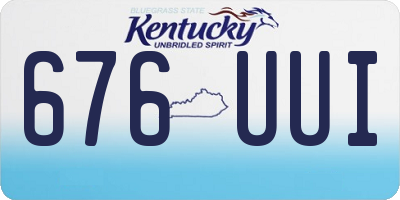 KY license plate 676UUI