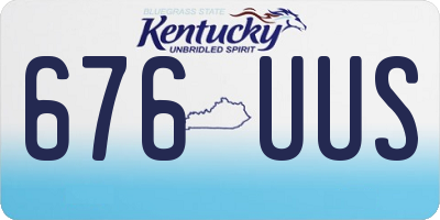 KY license plate 676UUS