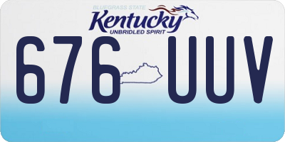 KY license plate 676UUV
