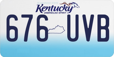 KY license plate 676UVB