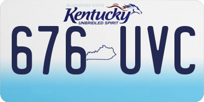 KY license plate 676UVC