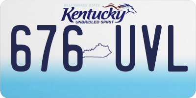 KY license plate 676UVL