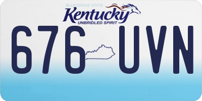 KY license plate 676UVN