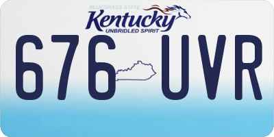 KY license plate 676UVR