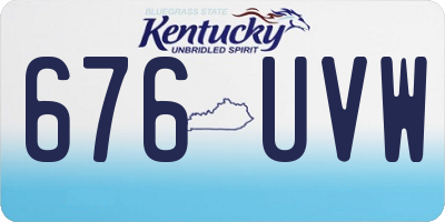 KY license plate 676UVW