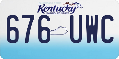 KY license plate 676UWC