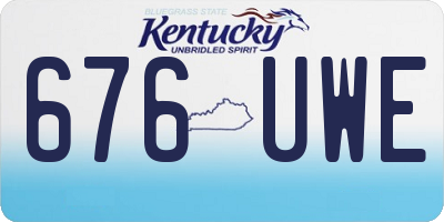 KY license plate 676UWE