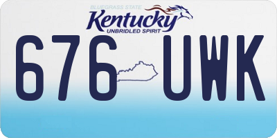 KY license plate 676UWK