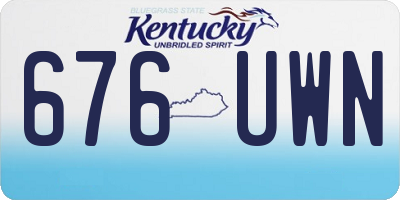 KY license plate 676UWN