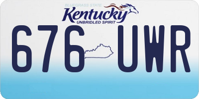 KY license plate 676UWR