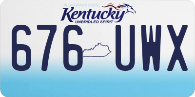 KY license plate 676UWX