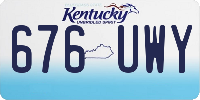 KY license plate 676UWY