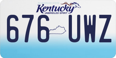 KY license plate 676UWZ