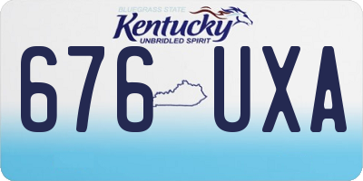 KY license plate 676UXA