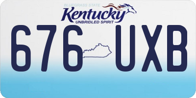 KY license plate 676UXB