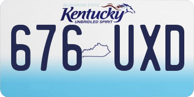 KY license plate 676UXD