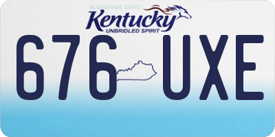 KY license plate 676UXE