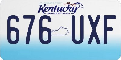 KY license plate 676UXF