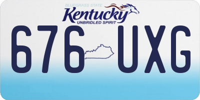 KY license plate 676UXG