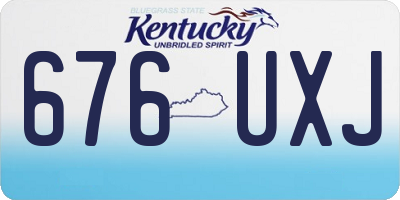 KY license plate 676UXJ