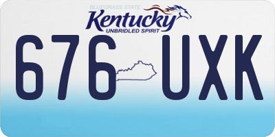 KY license plate 676UXK