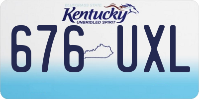 KY license plate 676UXL