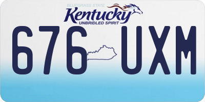 KY license plate 676UXM