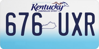 KY license plate 676UXR