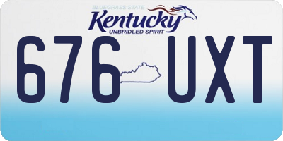 KY license plate 676UXT