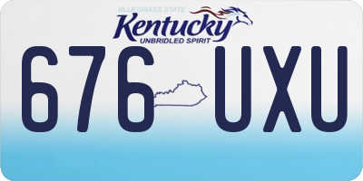 KY license plate 676UXU