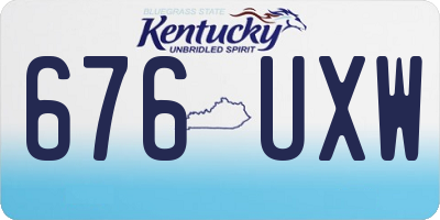 KY license plate 676UXW