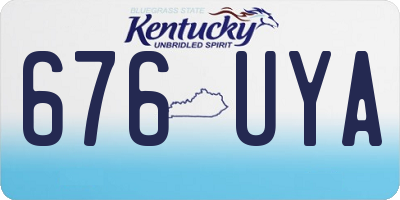 KY license plate 676UYA