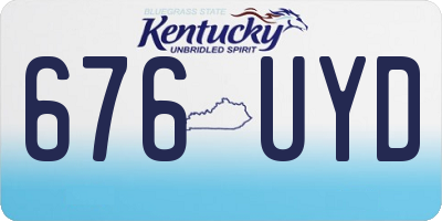 KY license plate 676UYD