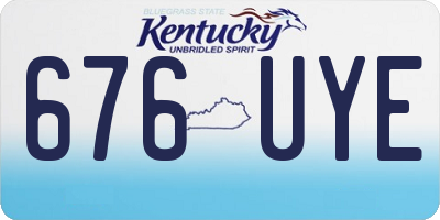 KY license plate 676UYE