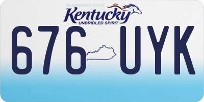 KY license plate 676UYK