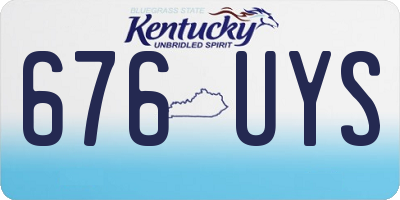 KY license plate 676UYS