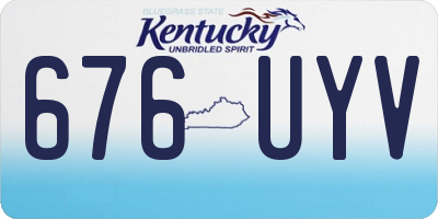KY license plate 676UYV