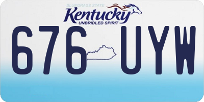 KY license plate 676UYW