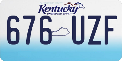 KY license plate 676UZF