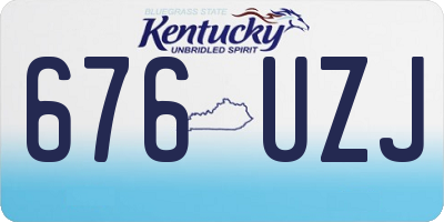 KY license plate 676UZJ