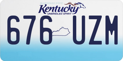 KY license plate 676UZM