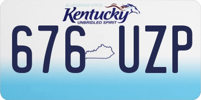KY license plate 676UZP