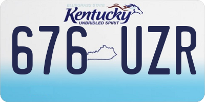 KY license plate 676UZR