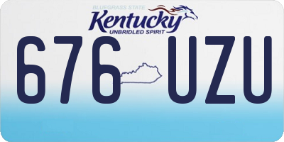 KY license plate 676UZU
