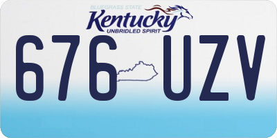 KY license plate 676UZV