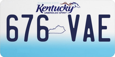 KY license plate 676VAE