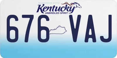 KY license plate 676VAJ