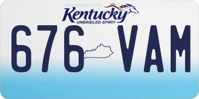 KY license plate 676VAM